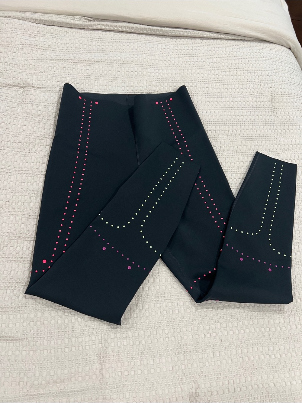 Nike Black leggings with neon stud/dots